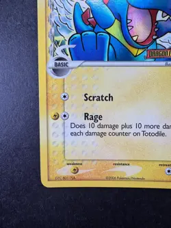2006 Pokemon Totodile EX Dragon Frontiers 67/101 Reverse Holo STAMPED - Image 4