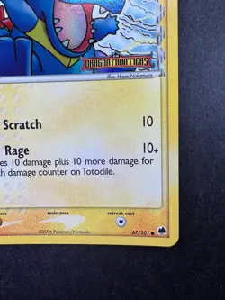 2006 Pokemon Totodile EX Dragon Frontiers 67/101 Reverse Holo STAMPED - Image 5