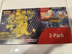 Pokemon TCG Surging Sparks ETB & Booster Bundle Costco 2-Pack NEW Factory Sealed - Image 1