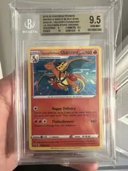 Pokemon Special Delivery Charizard SWSH075 Black Star Promo Cosmos Holo BGS 9.5 - Image 1