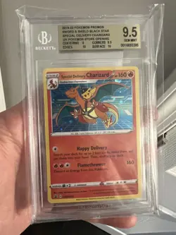 Pokemon Special Delivery Charizard SWSH075 Black Star Promo Cosmos Holo BGS 9.5 - Image 4