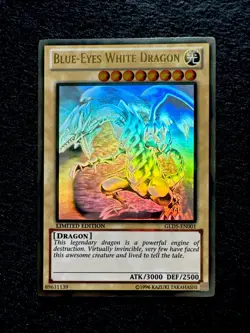 🔥YUGIOH • BLUE-EYES WHITE DRAGON • GHOST RARE • GLD5-EN001 • MISPRINT • NM🔥 - Image 1