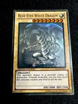 🔥YUGIOH • BLUE-EYES WHITE DRAGON • GHOST RARE • GLD5-EN001 • MISPRINT • NM🔥 - Image 3