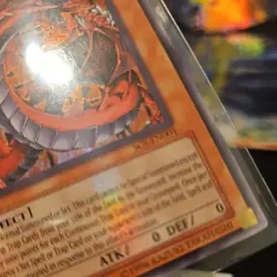 YuGiOh! Uria, Lord of Searing Flames SOI-EN001 UR 1st Ed Holo Bleed error Nice! - Image 3