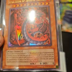 YuGiOh! Uria, Lord of Searing Flames SOI-EN001 UR 1st Ed Holo Bleed error Nice! - Image 4