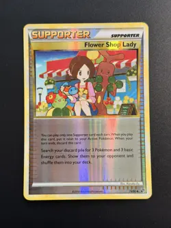 Flower Shop Lady 74/90 Undaunted Reverse Holo Pokemon Card - Image 1