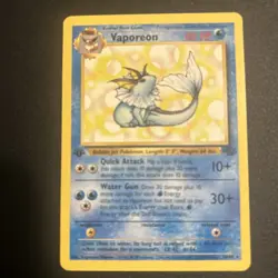 Pokemon TCG Vaporeon 1st Edition Jungle 28/64 Regular Rare Non Holo NM Card - Image 1