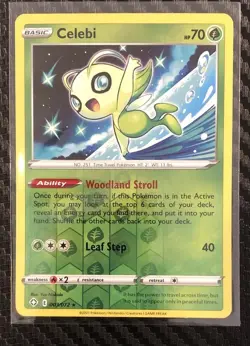 2021 Pokemon Shining Fates Celebi Reverse Holo Card #003/072 - Image 1