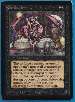 Nettling Imp Beta HEAVILY PLD Black Uncommon MAGIC CARD (ID# 493933) ABUGames - Image 1