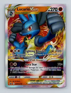Lucario VSTAR SWSH214 Pokemon Sword & Shield Black Star Promo Card NM+ - Image 1