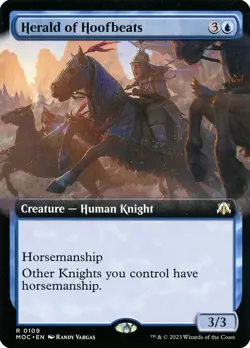 MTG Herald of Hoofbeats Extended Art ** MOM Commander ** English - Image 1