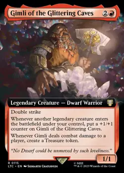 MTG Gimli of the Glittering Caves Extended Art ** LTC Commander ** English - Image 1