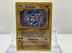 Pokemon TCG Machamp Holo Rare 1st Edition Base Set 8/102 - Image 1