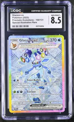 CGC Graded Pokemon English Glaceon ex 150/131 2025 Prismatic Evolutions - Image 1