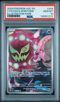 2026 Pokemon Ascended Heroes Cynthia’s Spiritomb IllustrationRare 244/217 PSA 10 - Image 1