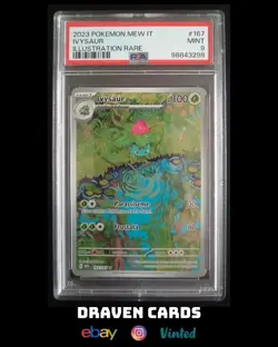 2023 Pokemon Mew 151 ITA Ivysaur ex 167/165 Illustration Rare PSA 9 - Image 1