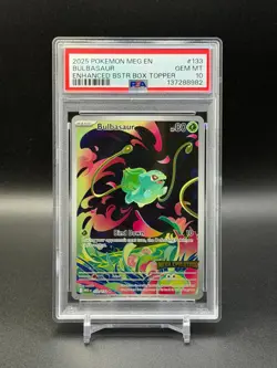 Pokemon Bulbasaur Mega Evolution Stamped 133/132 PSA 10 GEM - Image 1