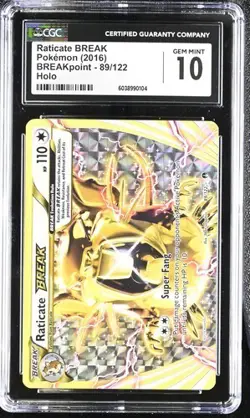 Pokemon Raticate Ultra Rare #89 Break XY Breakpoint CGC 10 Gem Mint - Image 1