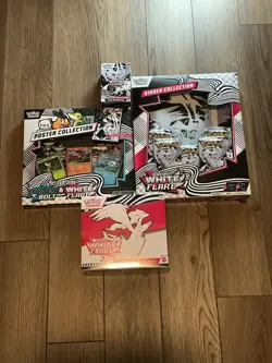 Pokemon White Flare Lot With Binder, Unova Collection, ETB and Booster Bundle - Image 1