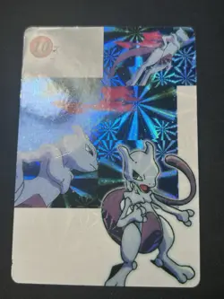 1999 Pokemon Vintage Pocket Monsters Vending Holo Sticker #43 - Mewtwo / Jolteon - Image 1