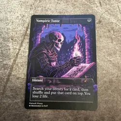 Vampiric Tutor - Custom Art MTG Magic The Gathering Playtest Card - Image 1