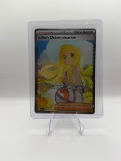 Pokemon TCG Holo Ultra Rare Full Art Lillie's Determination Trainer Card 184/132 - Image 1