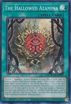 Yugioh The Hallowed Azamina - ROTA - 1st Edition Super Rare NM - Free Holo Card - Image 1