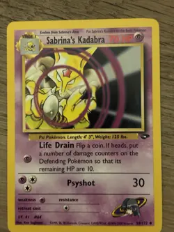 Pokemon TCG Sabrina's Kadabra Gym Challenge 58/132 70 HP Stage 1 Psychic - Image 1