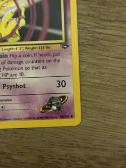 Pokemon TCG Sabrina's Kadabra Gym Challenge 58/132 70 HP Stage 1 Psychic - Image 2