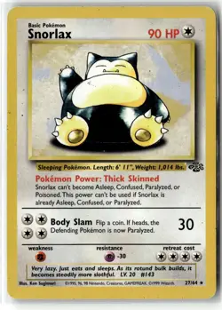 Snorlax ⭐ 27/64 Rare Jungle 1999 Pokemon LP - Image 1