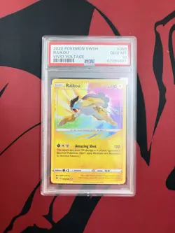 PSA 10 Pokemon Vivid Voltage Raikou Amazing Rare 050 - Image 1