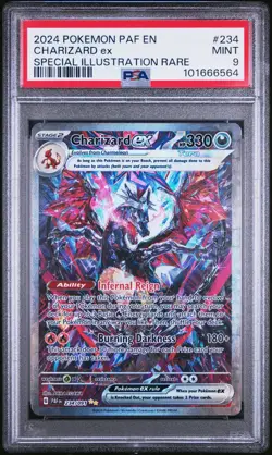 Pokemon TCG Charizard EX Sir Paldean Fates 234/091 Full Art Secret Rare PSA 9 - Image 1
