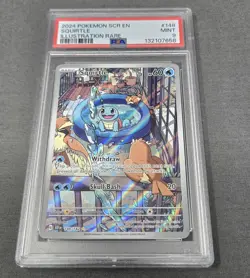 2024 POKEMON SCR EN-STELLAR CROWN ILLUSTRATION RARE #148 SQUIRTLE PSA 9 - Image 1