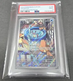 2024 POKEMON SCR EN-STELLAR CROWN ILLUSTRATION RARE #148 SQUIRTLE PSA 9 - Image 3