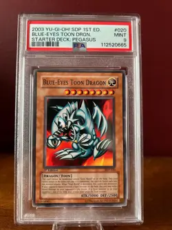 Blue-Eyes Toon Dragon SDP-020 Starter Deck: Pegasus - Rare 1st Edition - PSA 9 - Image 1