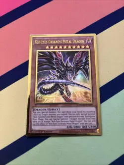 Yugioh Red-Eyes Darkness Metal Dragon MGED-EN009 Gold Rare Alt Art 1st Ed NM - Image 1