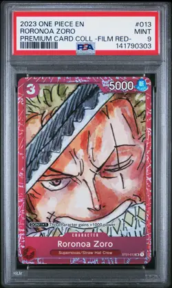 2023 ONE PIECE PREM CARD COLL -ONE PIECE FILM RED- #013 RORONOA ZORO PSA 9 - Image 1