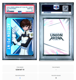 Action Point FOIL 2024 Union Arena Code Geass EN UE04BT/CGH-1-AP03 PSA 10 Pop 1! - Image 3