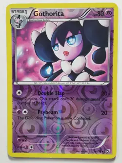 REVERSE HOLO Gothorita 71/113 LP Legendary Treasures Pokemon Card kirisAki Art - Image 1