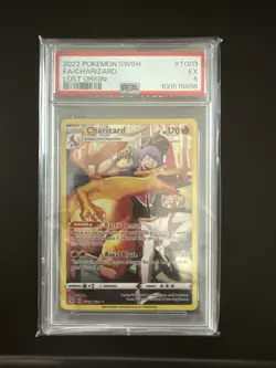 Pokemon TCG Charizard Lost Origin Holo Ultra Rare Card TG03/TG30 PSA 5 - Image 1