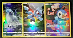 POKEMON HOLO CARD LOT - PIPLUP 239 (SECRET RARE) + ABSOL (GG16) & RIOLU (GG26) - Image 1