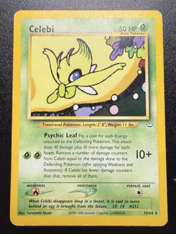 Pokemon TCG Celebi Neo Revelation Card 16/64 Regular Rare - Image 3