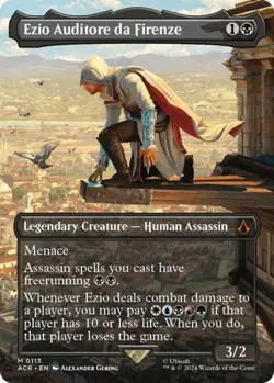 Ezio Auditore da Firenze (Borderless) -Foil Light Play MTG - Image 1