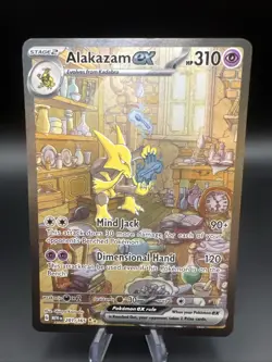 Pokemon Alakazam EX TCG Card 201/165 Scarlet & Violet 151 Sir NM+ Condition - Image 1