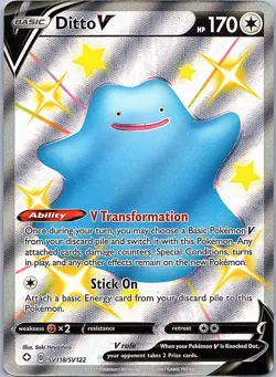 Ditto V SV118/SV122 Shining Fates: Shiny Vault Pokemon Card NM - Image 3