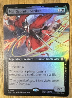 MTG Avatar: The Last Airbender, Mai, Scornful Striker - Extended Art Foil - Image 1