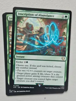 MTG l Inscription of Abundance (x4 Playset) | (NM) Lord of the Rings Commander - Image 1