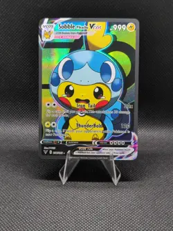 Sobble Pikachu VCOS Pokemon Card Holo Cosplay ART - Image 1