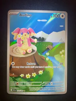 Audino 151/086 IR Pokemon TCG SV Black Bolt Illustration Rare Near Mint - Image 1