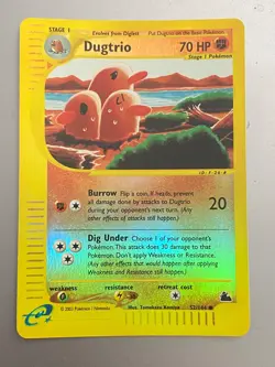 2003 Pokemon Dugtrio 52/144 Skyridge Reverse Holo - NEVER PLAYED - Image 1